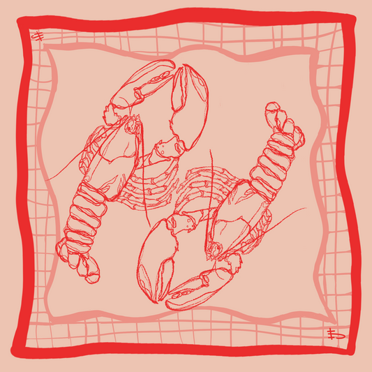 * PREORDER* Lobstah Dinnah - Silk Scarf